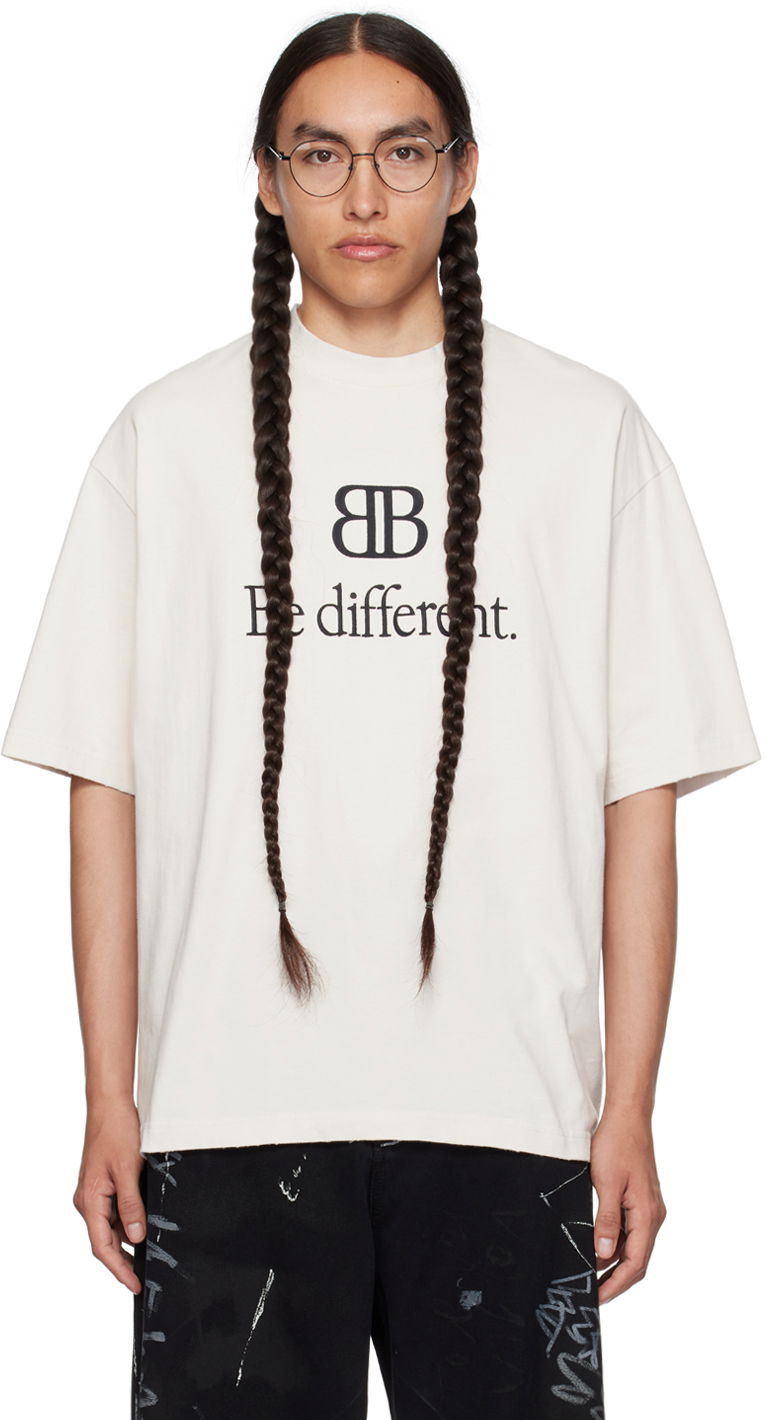 Тениска Balenciaga "Be Different" T-Shirt Бяло | 612966-TNVU9-9784, 0