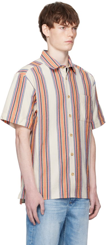 Риза A.P.C. A.P.C. Ross Striped Linen Short-Sleeve Button-Down Shirt Многоцветен | COHIA-H12541, 1
