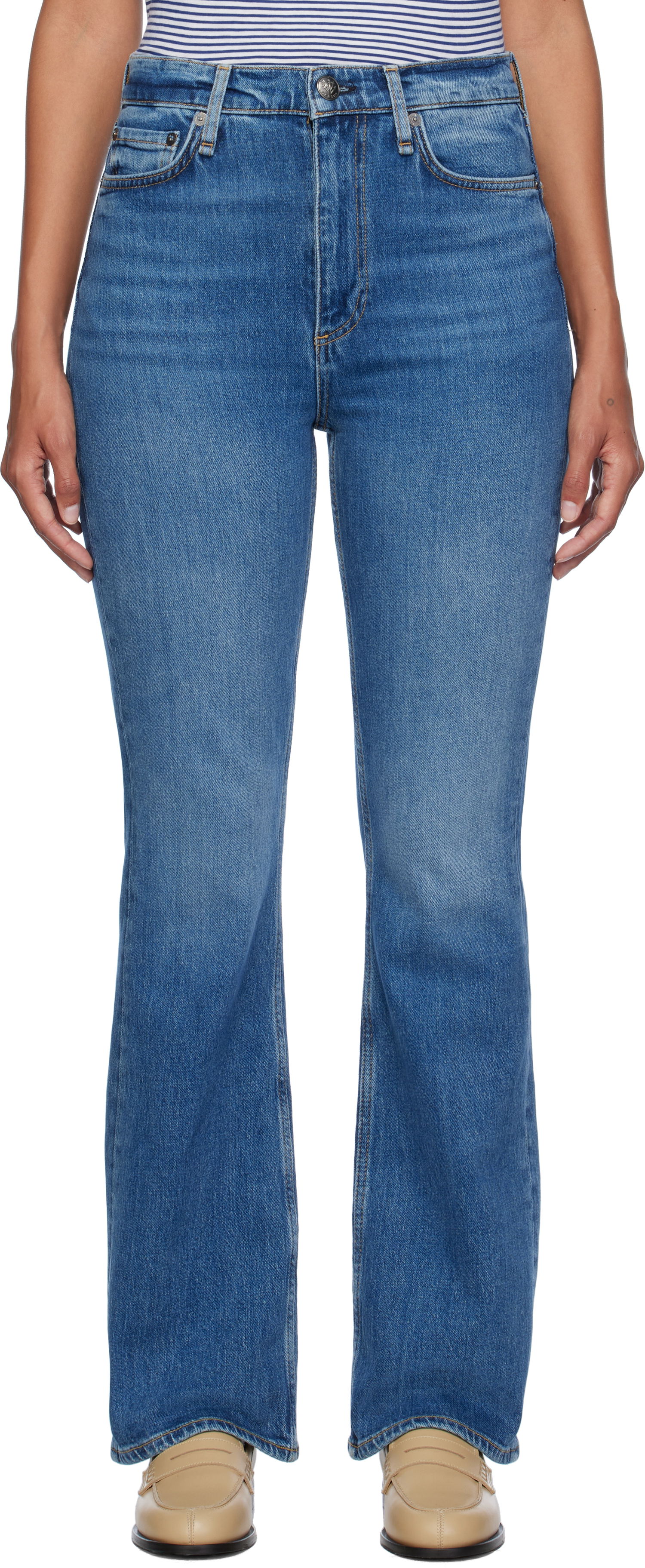 Дънки rag & bone rag & bone Peyton Bootcut Jeans Синьо | WDD24F2948B7AL, 0