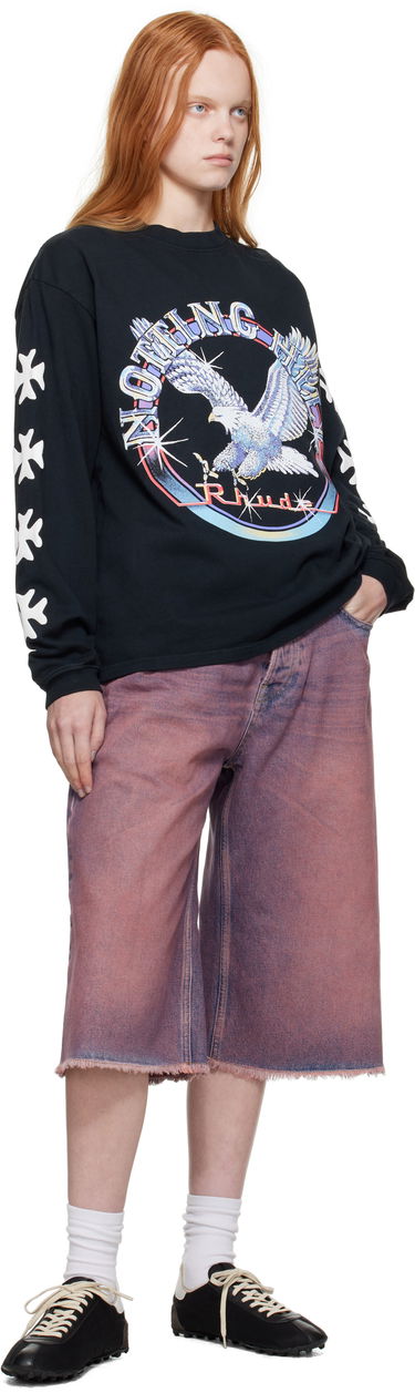 Тениска Rhude Rhude Notting Hill Eagle Graphic Long Sleeve T-Shirt Черно | RHPF25TT14012, 3