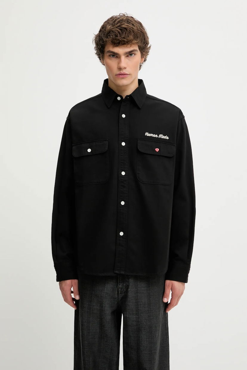 Риза Human Made Human Made Relaxed Fit Overshirt Черно | HM30SH014