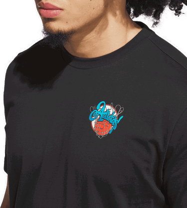 Тениска adidas Originals T-Shirt Nothing But Net Черно | jv8428, 3