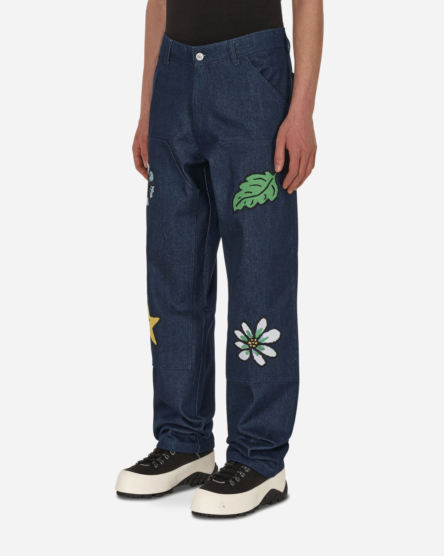 Панталони Sky High Farm Embroidered Workwear Denim Pants Тъмно синьо | SHF01P002 1, 1