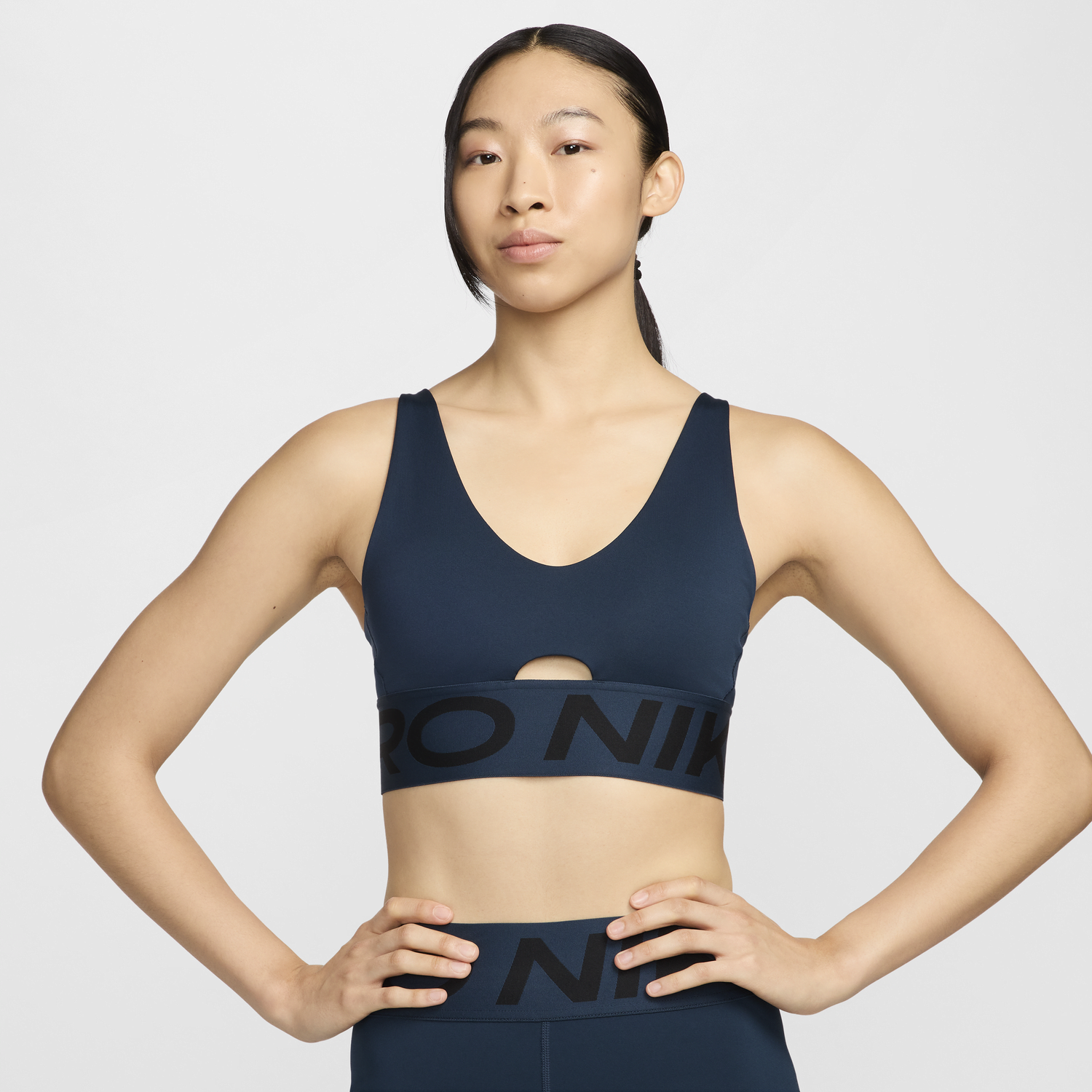 Сутиен Nike Pro Indy Plunge Тъмно синьо | HF7324-478, 0