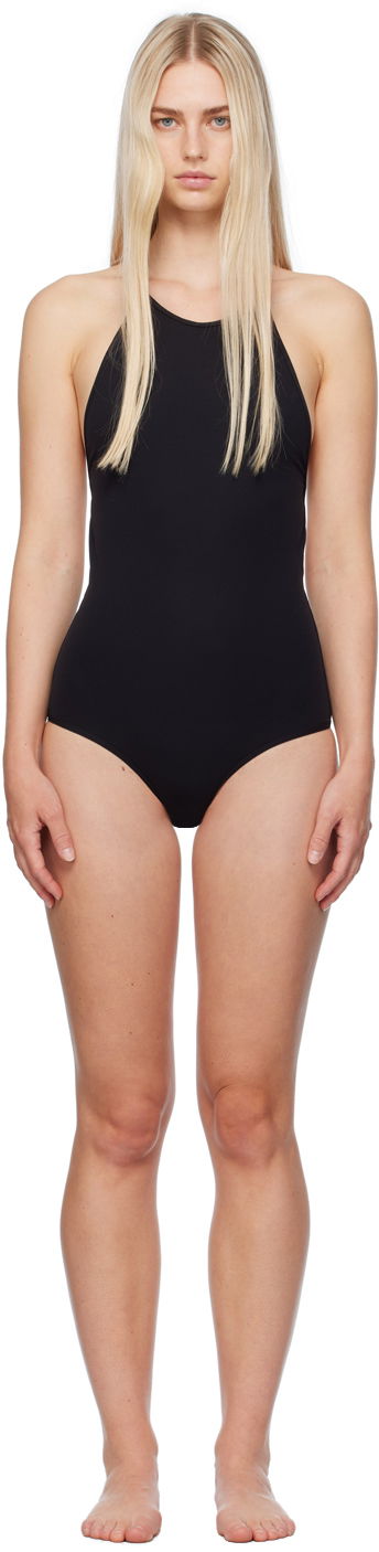 Бански TOTEME High Neck One Piece Swimsuit Черно | 243-WRW4711-FB0097, 0
