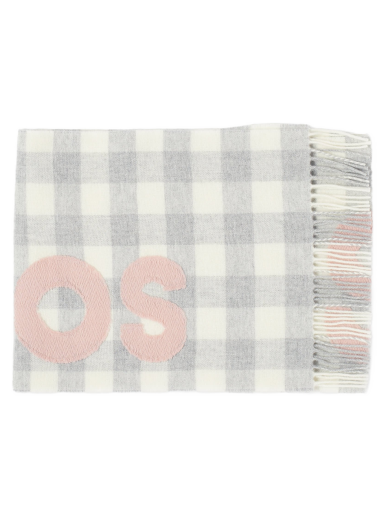 Veda Logo Check Scarf Grey/Pink