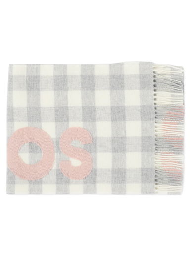 Шал Acne Studios Veda Logo Check Scarf Grey/Pink Сиво | CA0262-ANS