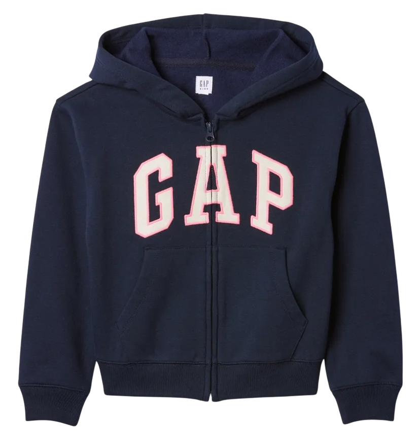 Суитчър GAP Full-zip Logo Hoodie Тъмно синьо | 590786-02