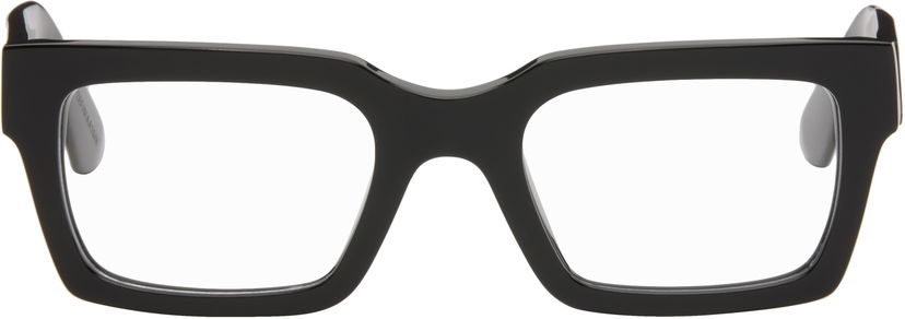 Слънчеви очила RETROSUPERFUTURE Numero 144 Rectangular Frame Glasses Черно | ZEF