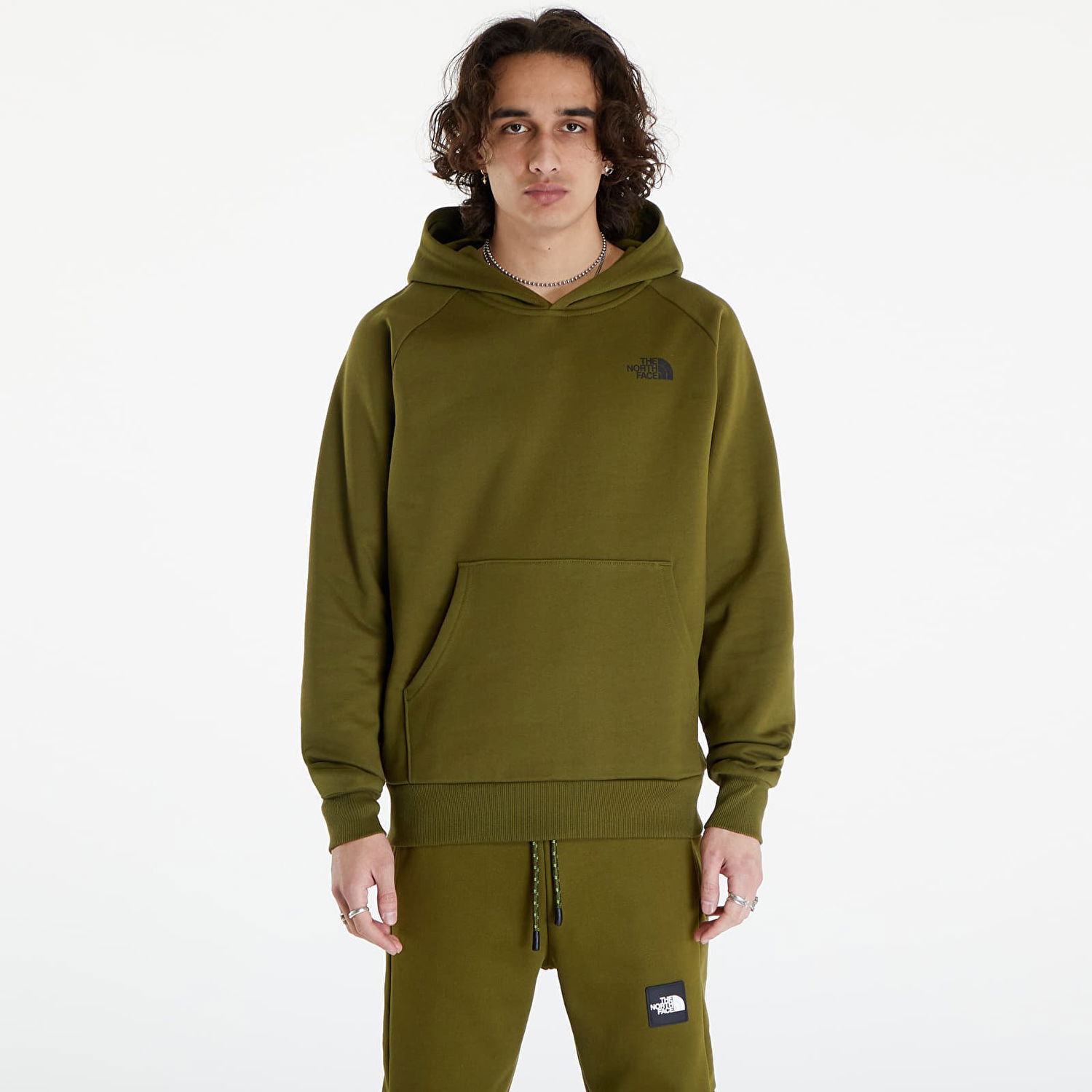 Суитчър The North Face Raglan Red Box Hoodie Forest Olive Зелено | NF0A2ZWUPIB1, 0