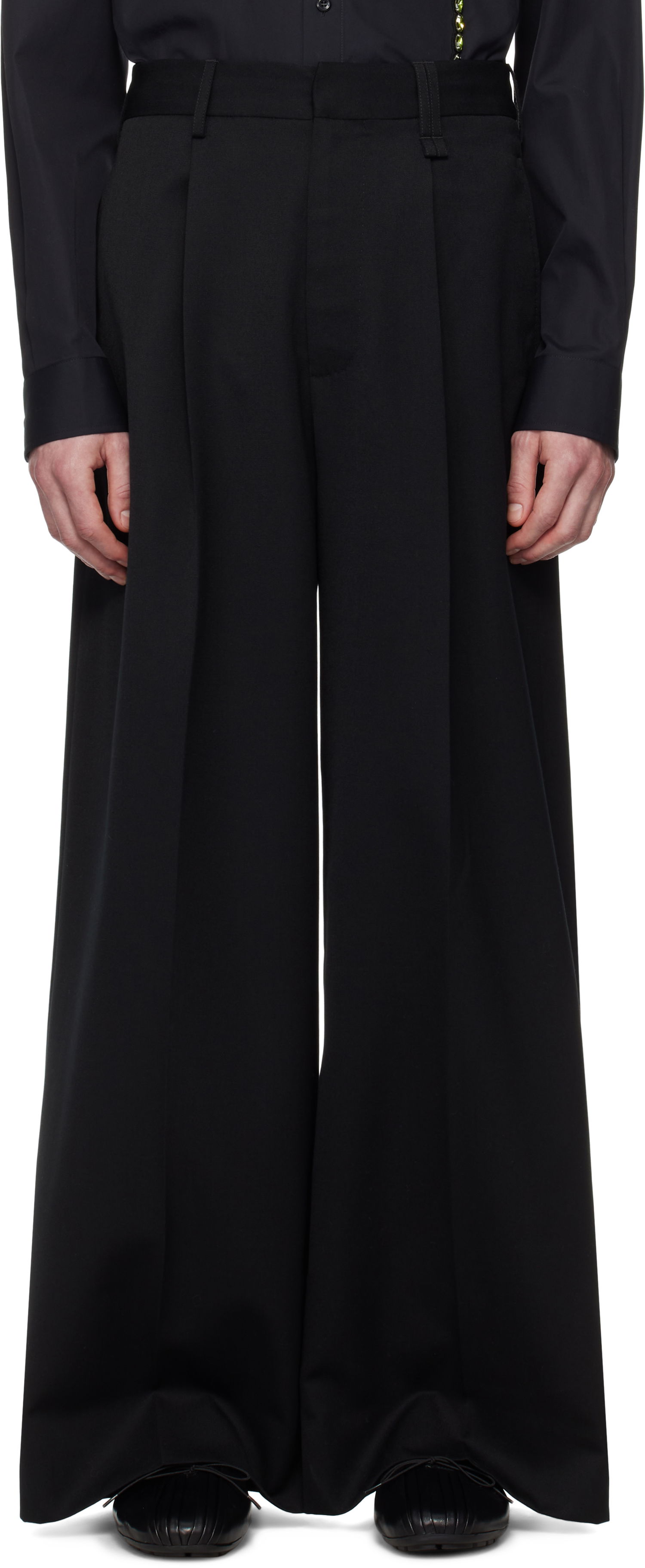 Панталони Simone Rocha Simone Rocha Wide Leg Trousers Черно | 4118 1217, 0