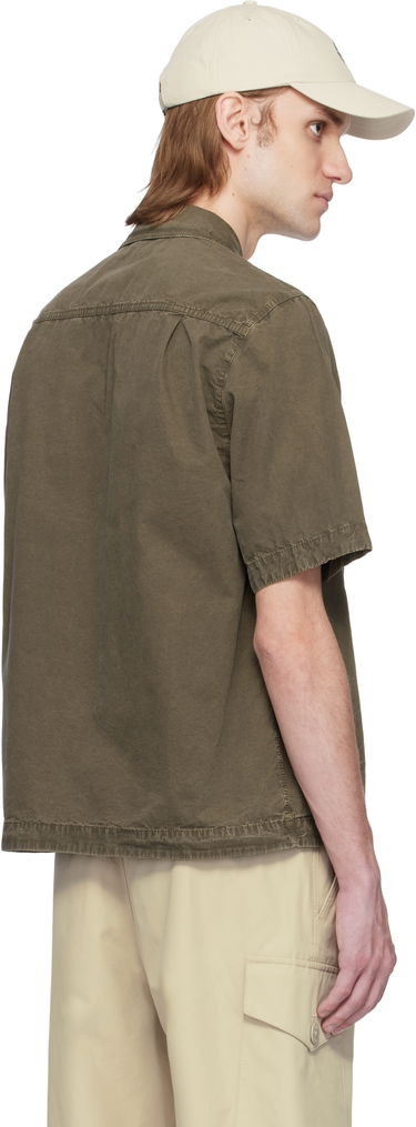 Риза Stone Island Stone Island Brushed Organic Cotton Canvas Shirt Зелено | K1S15 1200029 S00WN, 2