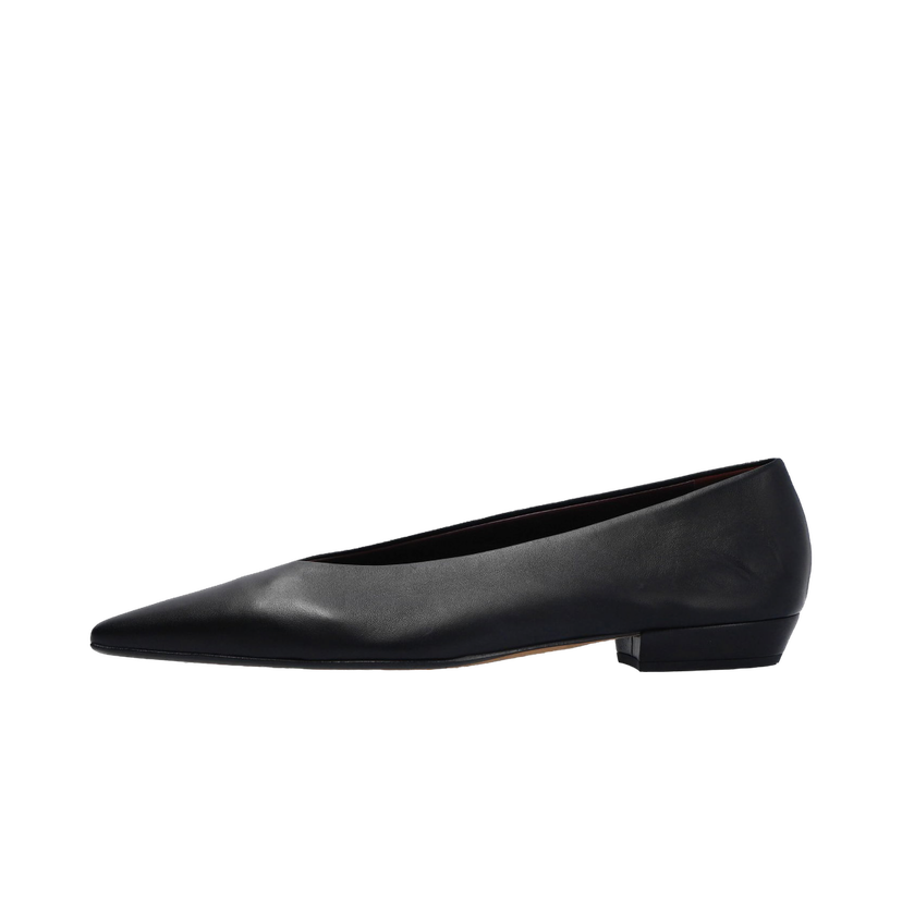 Кецове и обувки Bottega Veneta Almond Leather Ballet Flats Черно | 608872VBSD01000