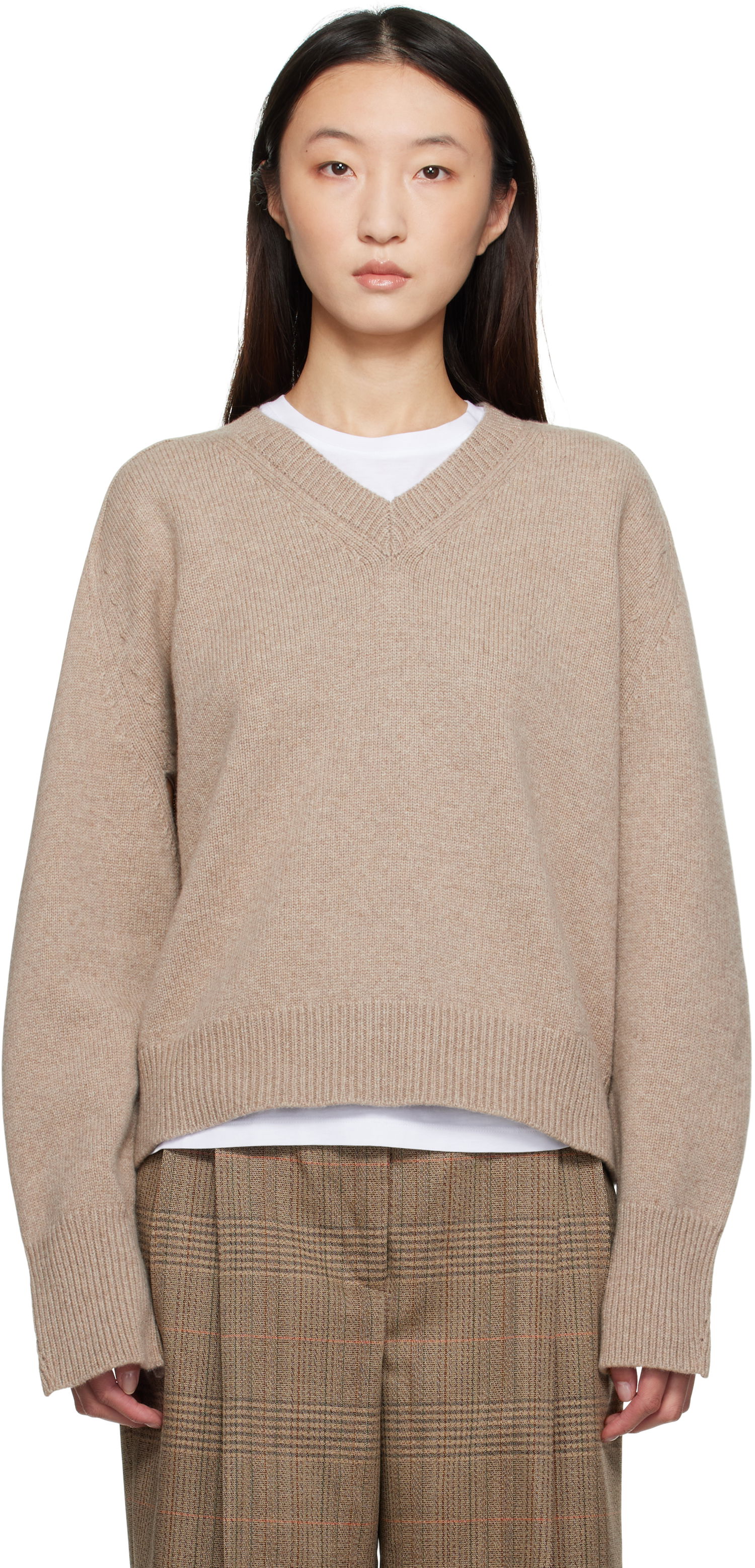 Пуловер Róhe Róhe Sleeve Wrap Sweater Бежово | 416-23-320, 0
