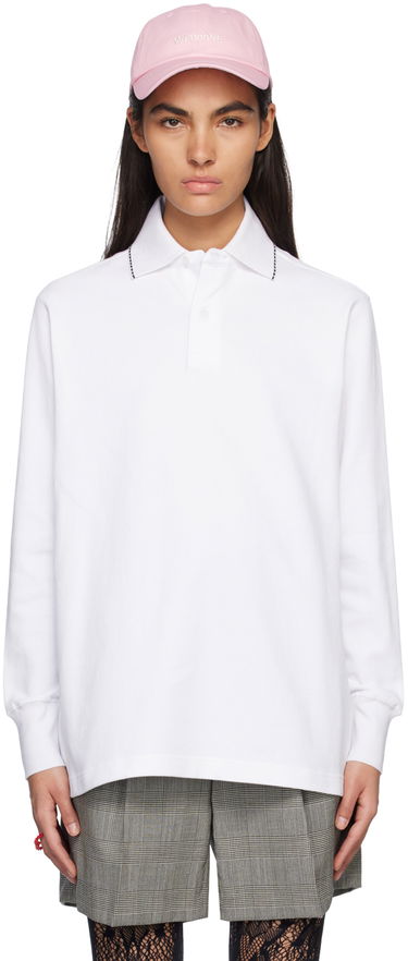 Поло тениска We11done We11done Scalloped Polo Бяло | WD-TT1-23-819-U-WH, 0