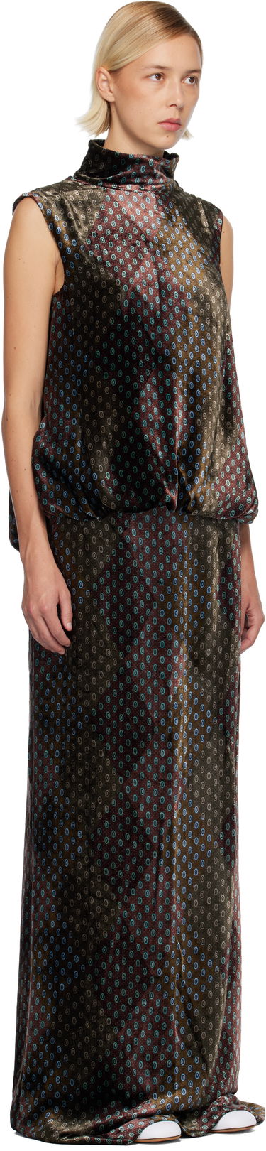 Pокля Dries Van Noten Dries Van Noten Printed Evening Maxi Dress Многоцветен | 252-011070-2254, 1