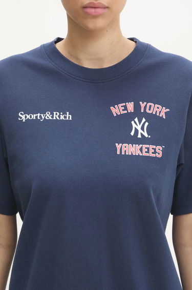 Тениска Sporty & Rich Home Run New York Yankees Graphic Print T-Shirt Синьо | TO043505300BL32, 3