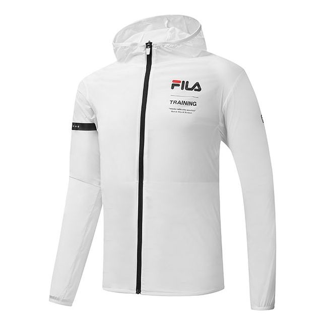 Ветровка FILA Athletics Logo Print Woven Hooded Jacket Бяло | A11M021703F-WT