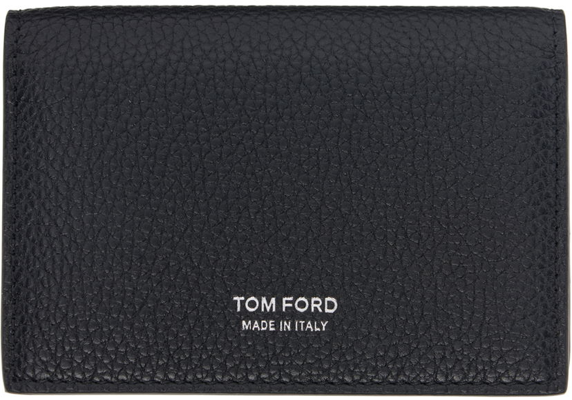 Портфейл Tom Ford Black Soft Grain Leather T Line Business Card Holder Черно | Y0277-LCL158S