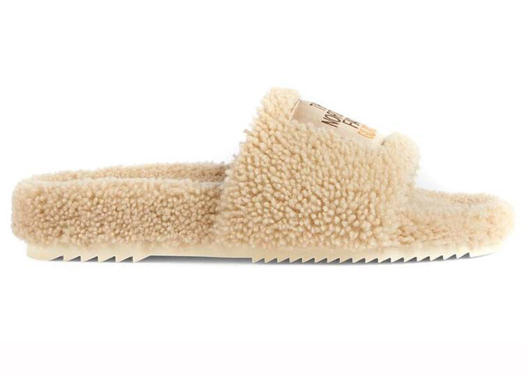 Кецове и обувки Gucci The North Face x Merino Wool Slides Beige (Women's) Бежово | 679948 DEB00 9556, 0
