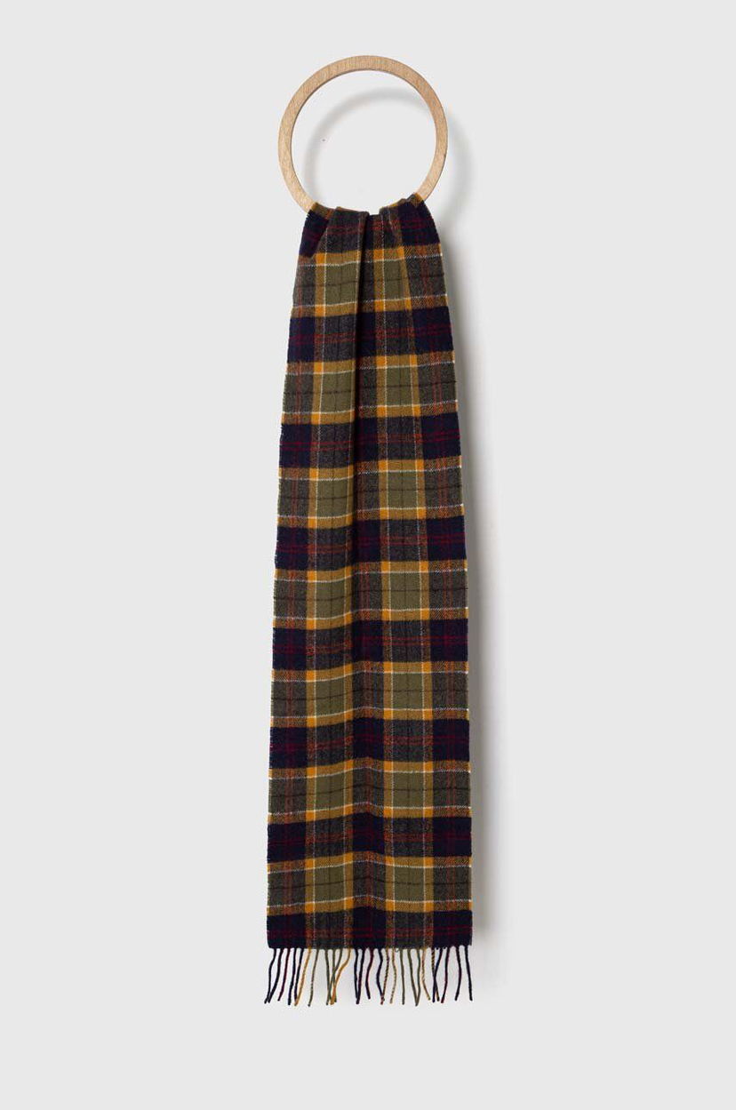 Шал Barbour Checked Wool Scarf Зелено | USC0001