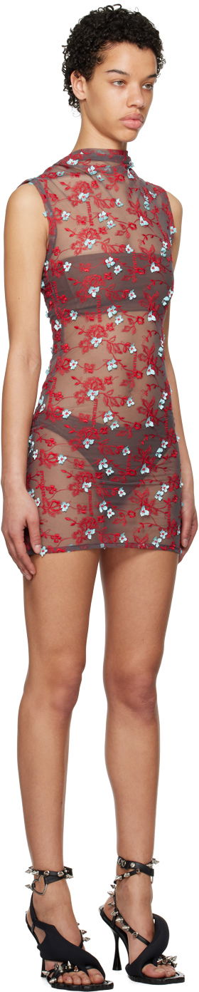 Pокля Ottolinger Ottolinger Embroidered Mesh Mini Dress Сиво | 1901302, 1