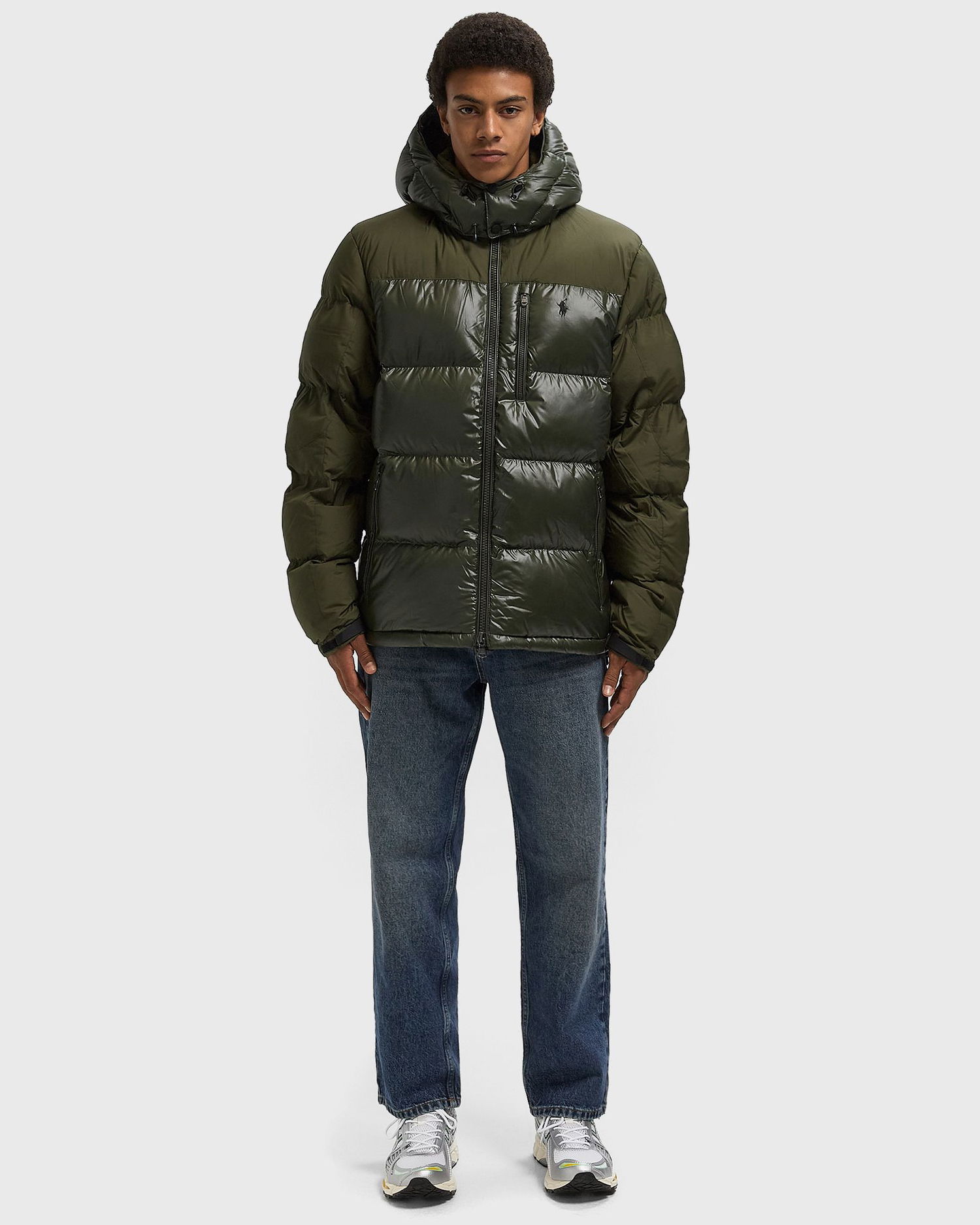 Пухо яке Polo by Ralph Lauren Two-Tone Hooded Puffer Bomber Зелено | 710967786003, 1