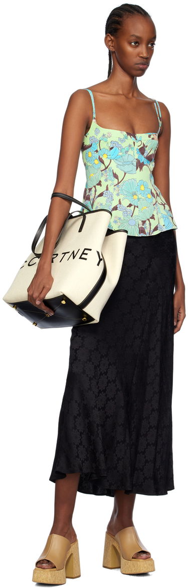 Потник Stella McCartney Stella McCartney Floral Print Peplum Camisole Зелено | 6T01583DS300, 3