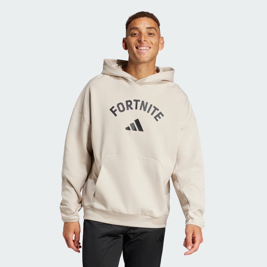Суитчър adidas Performance Fortnite x Future Icons Small Logo Hoodie Бежово | JV9951, 0
