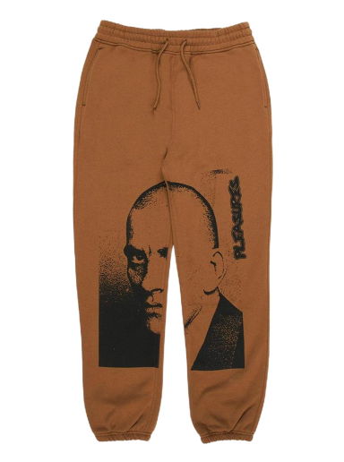 Спортни панталони Pleasures Brown Backbone Sweatpants Кафяво | P21F004