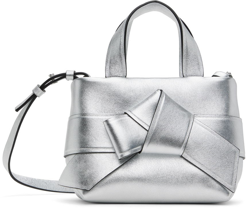 Дамска чанта Acne Studios Silver Musubi Micro Bag Металик | A10312-, 0