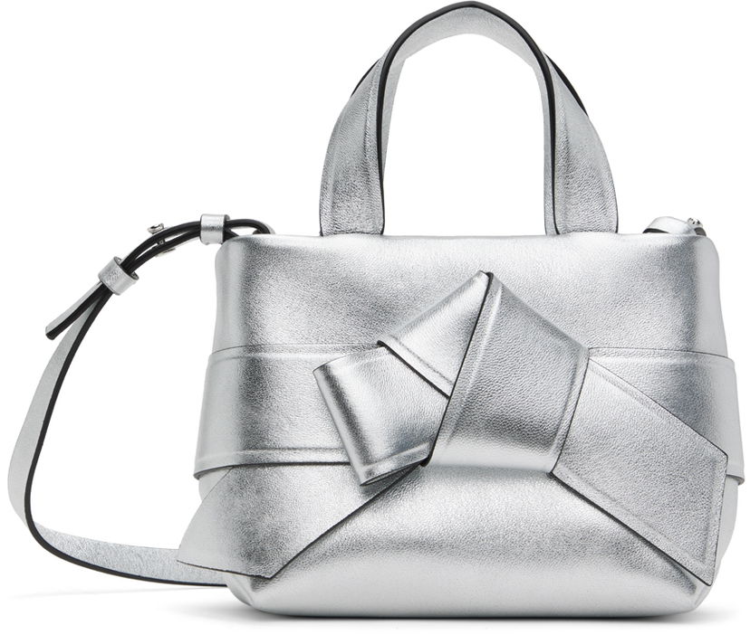 Дамска чанта Acne Studios Silver Musubi Micro Bag Металик | A10312-