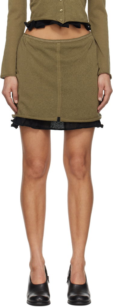 Пола Eckhaus Latta Eckhaus Latta Veil Miniskirt Зелено | 8030-EL-PS25-B -, 0