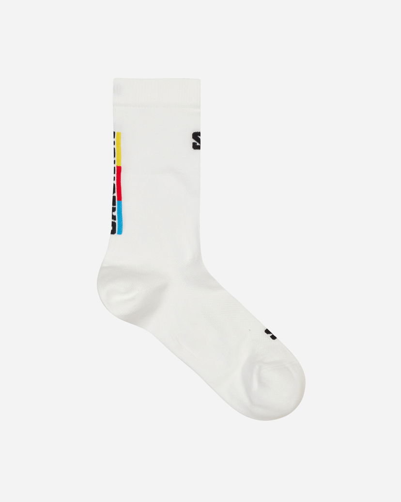 Бельо и чорапи Salomon Pulse Race Flag Crew Socks White Бяло | LC2262200