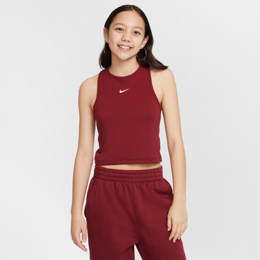 Потник Nike Nike Sportswear Ribbed Crop Tank Top Бургунди | FZ5551-677, 1