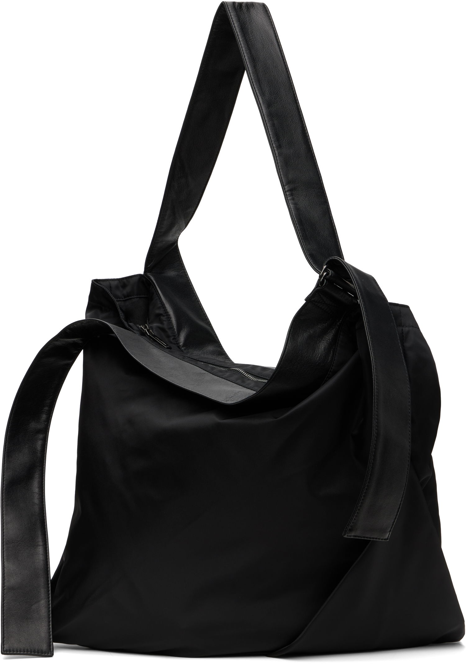 Голяма пазарска чанта Yohji Yamamoto YOHJI YAMAMOTO Drape Belt Tote Черно | DP-I36-831, 0