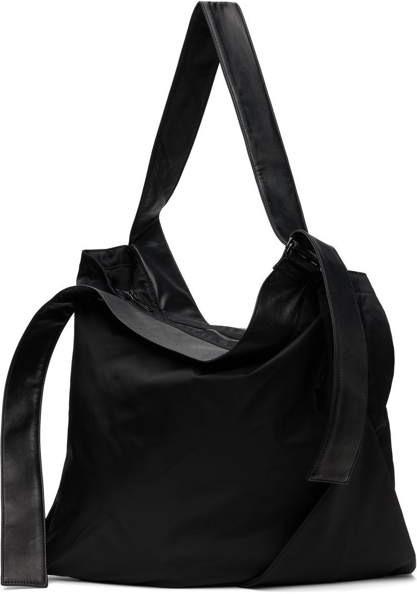 Голяма пазарска чанта Yohji Yamamoto YOHJI YAMAMOTO Drape Belt Tote Черно | DP-I36-831