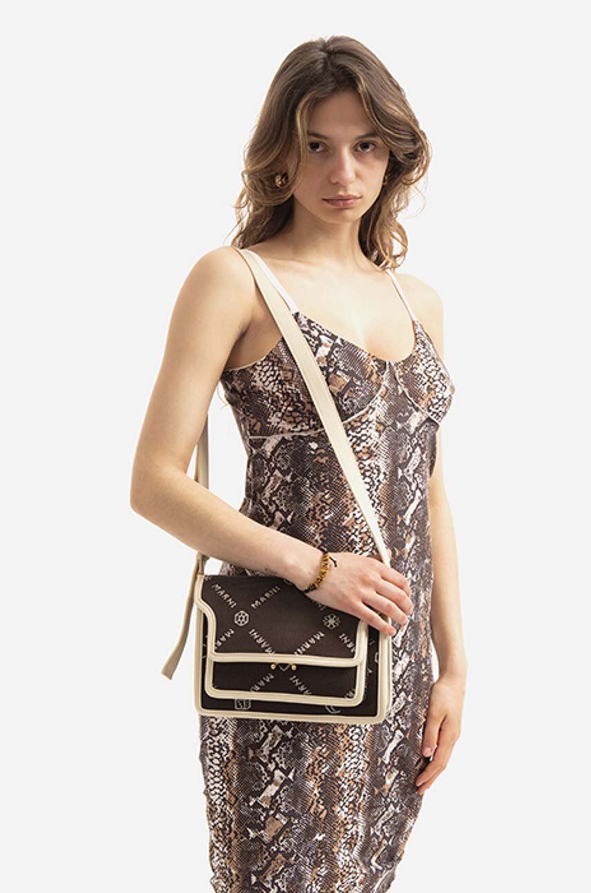 Чанта през рамо Marni Shoulder Bag Бежово | SBMP0108A2.P4601.00M53, 1