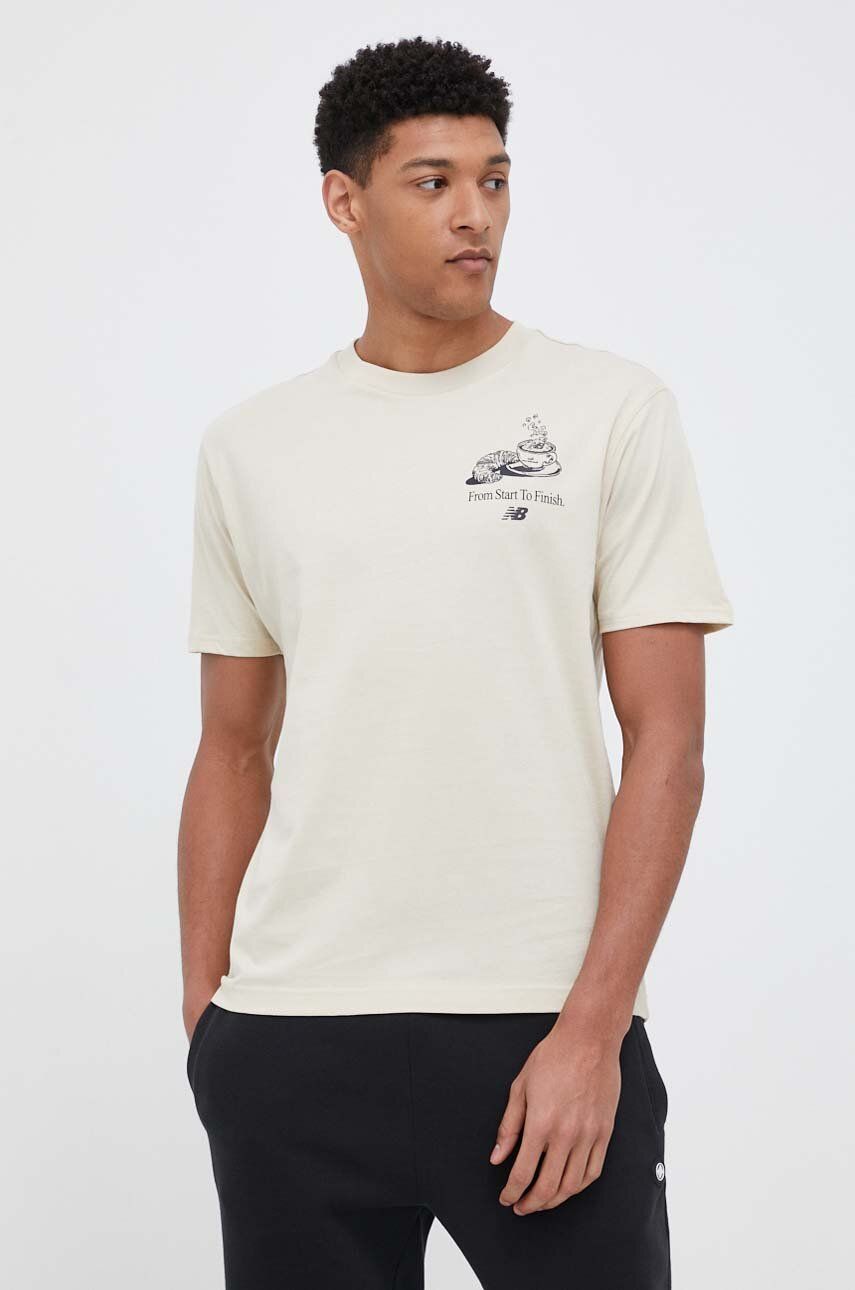 Тениска New Balance Cotton T-shirt Бяло | MT31561BE, 0