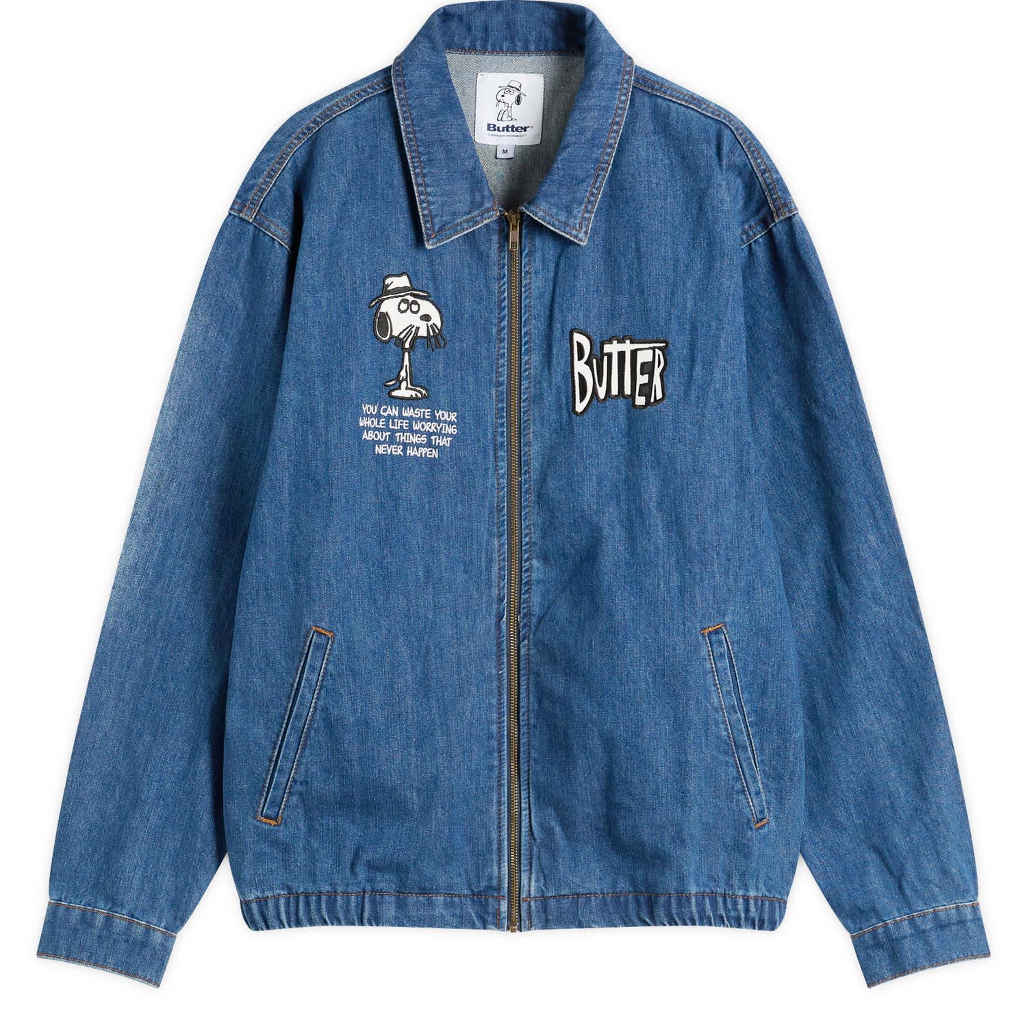 Яке Butter Goods Peanuts Spike Denim Jacket Синьо | BGBP240901-DIN, 0