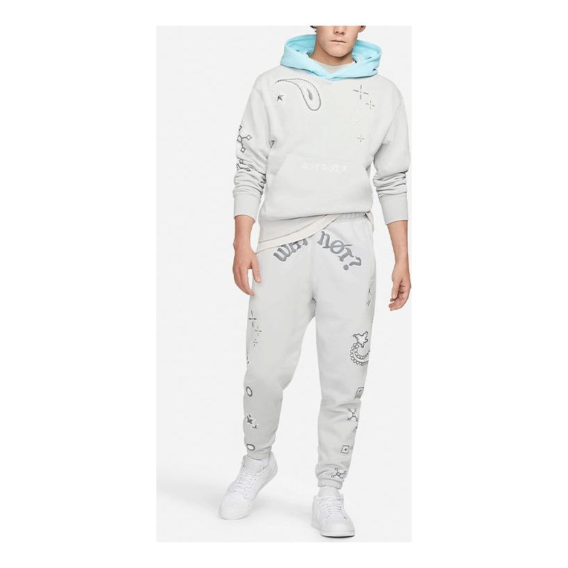 Спортни панталони Jordan Jordan Fleece Printed Joggers Сиво | DO2502-097