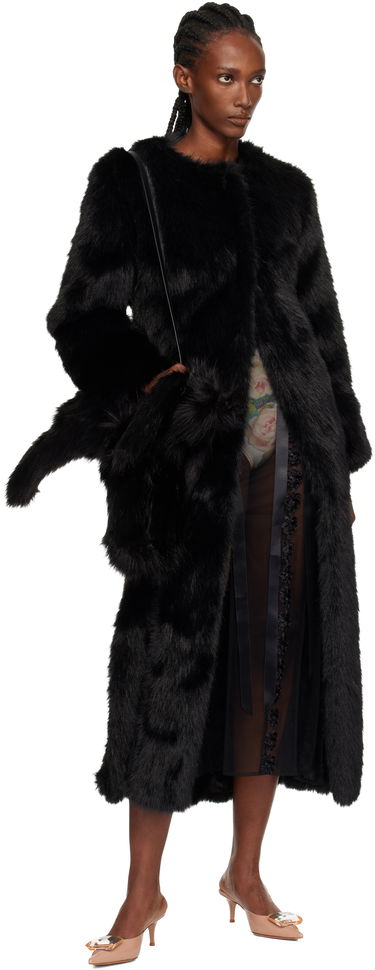 Чанта през рамо Simone Rocha Simone Rocha Faux Fur Hare Crossbody Bag Черно | BAG197B 0815, 3