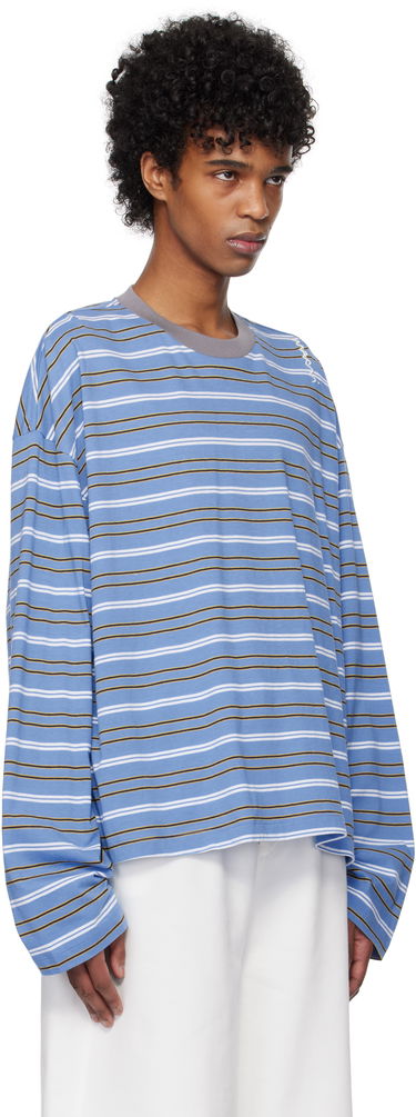 Пуловер Marni Marni Striped Long Sleeve T-Shirt Синьо | HUMU0325S0 UTC452, 1