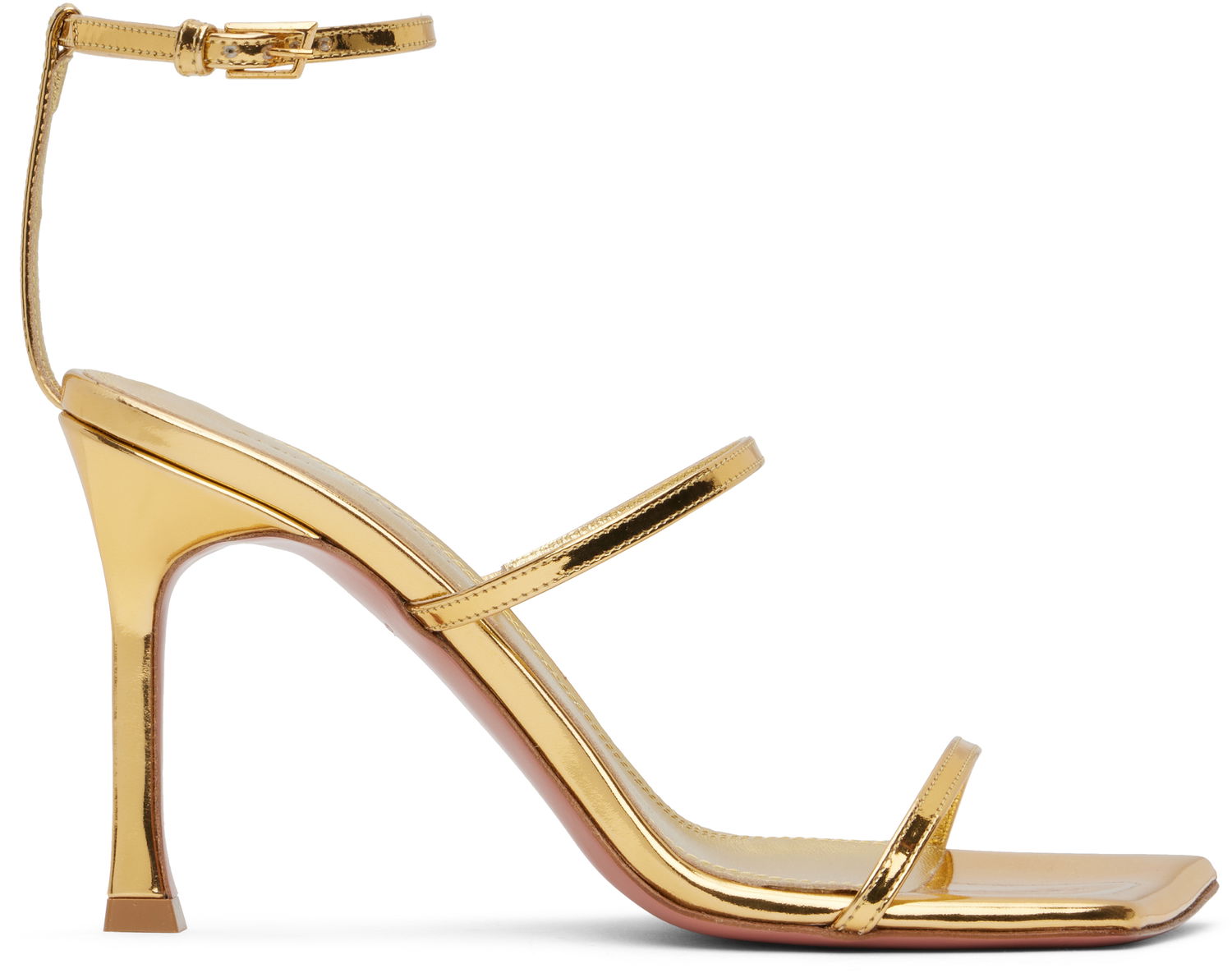 Аксесоари Amina Muaddi Amina Muaddi Maya Heeled Sandals Металик | MAYA SANDAL MIRROR, 0
