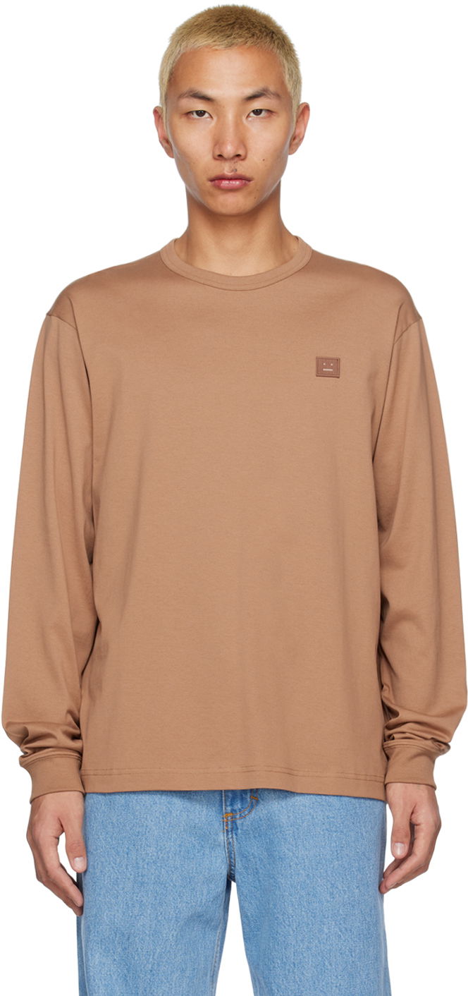 Тениска Acne Studios Patch T-Shirt Кафяво | CL0115-, 0