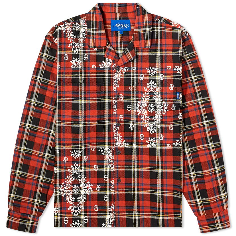 Риза Awake NY Paisley Flannel Vacation Shirt Червено | AWK-FW23-TP001-BKM