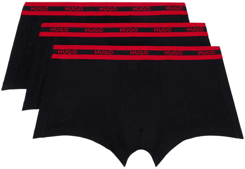 Боксерки BOSS Hugo Three-Pack Logo Boxers Черно | 50503083, 0