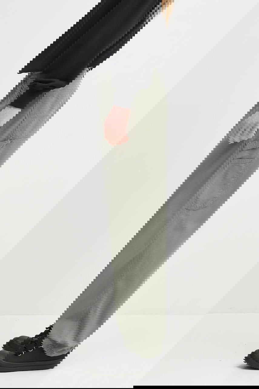 Панталони Carhartt WIP Cotton Relaxed Fit Single Knee Pant Зелено | I031499.1YFGD, 1