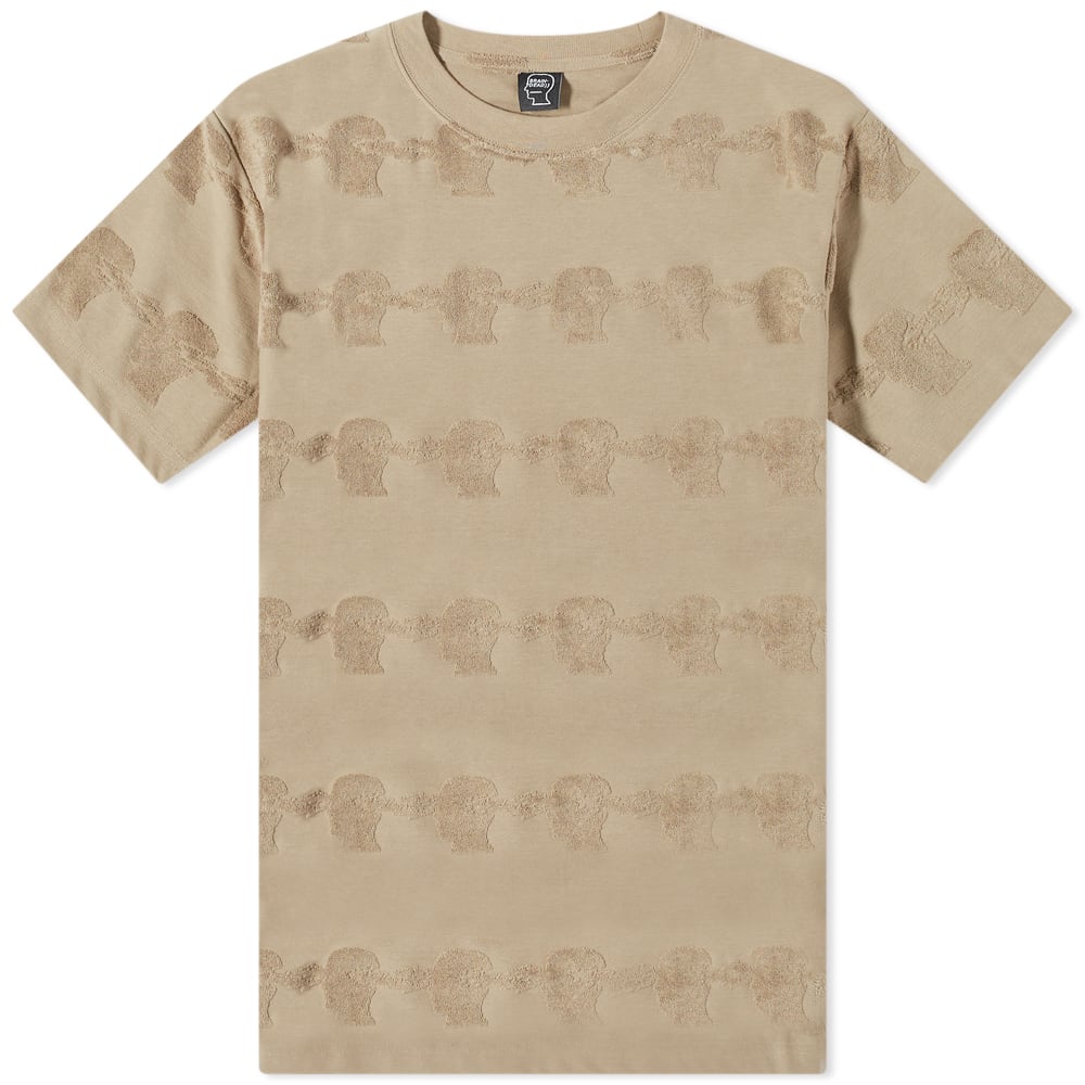 Тениска Brain Dead Lightning Head Textured Stripe Tee Кафяво | BDS22T00002238BR06, 0