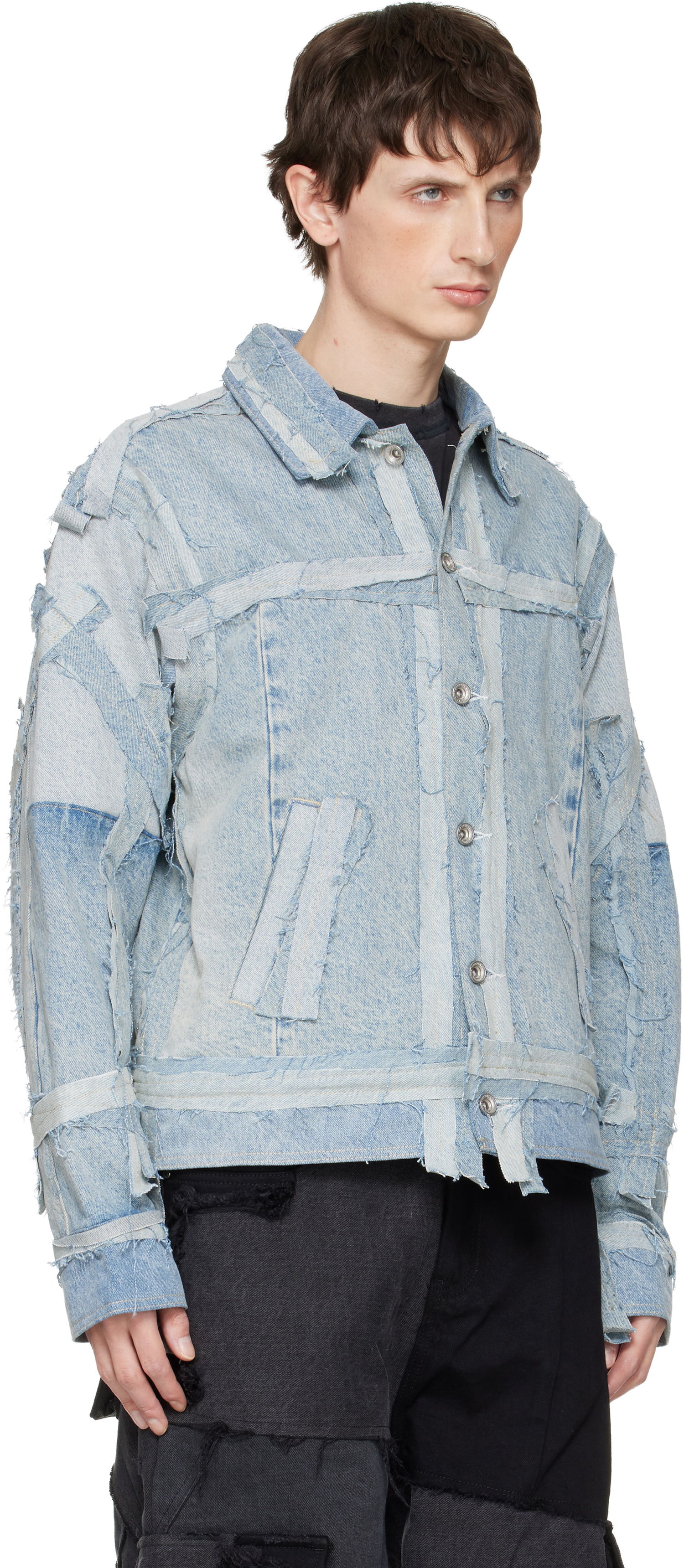 Яке Who Decides War Who Decides War Exposure Trucker Denim Jacket Синьо | 1131190009FW25, 1